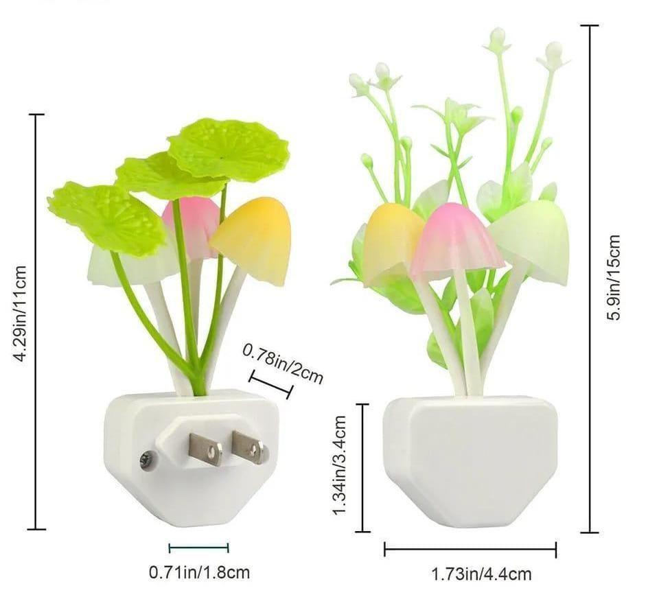 Pack of 3-Mushroom 3D LED Light Sensor Lamp