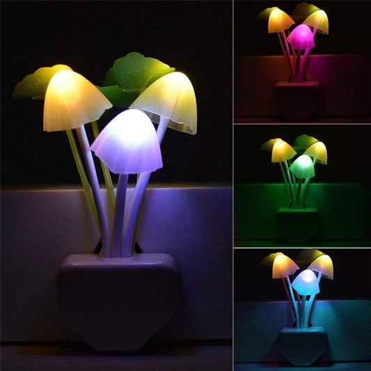Pack of 3-Mushroom 3D LED Light Sensor Lamp