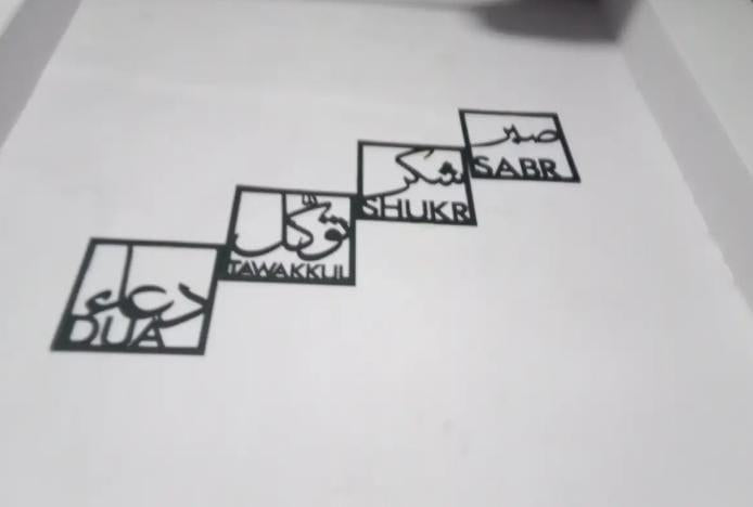 Sabr Shukar Calligraphy Wall Art