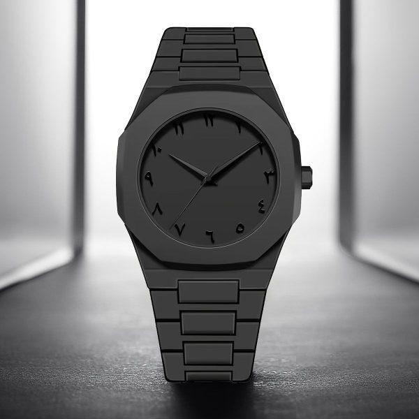 Black Arabic Aura Watch Luxury Premium Box